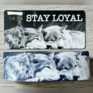 ZOX "STAY LOYAL" #1434 SOUL MATES WOLF INTERACTIVE MEDIUM COLLECTIBLE WRISTBAND